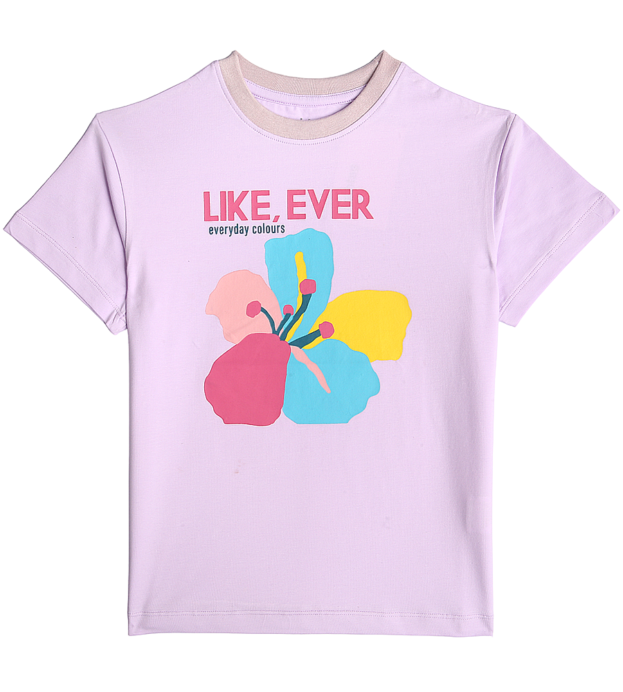 Girls Graphic T-Shirt - Light Purple