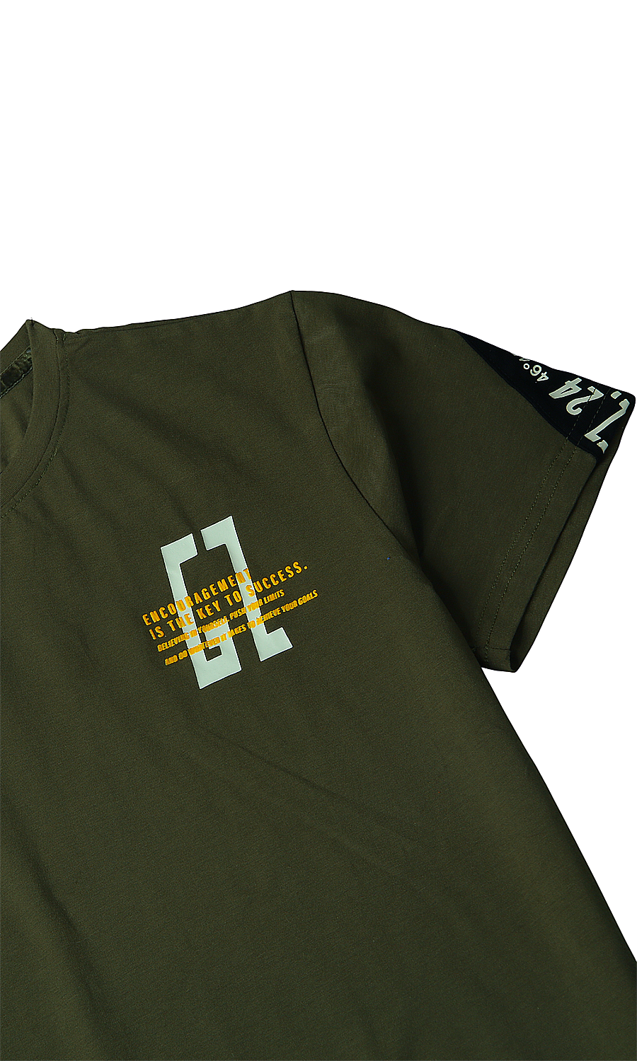 Boys Printed T-Shirt - Olive Green