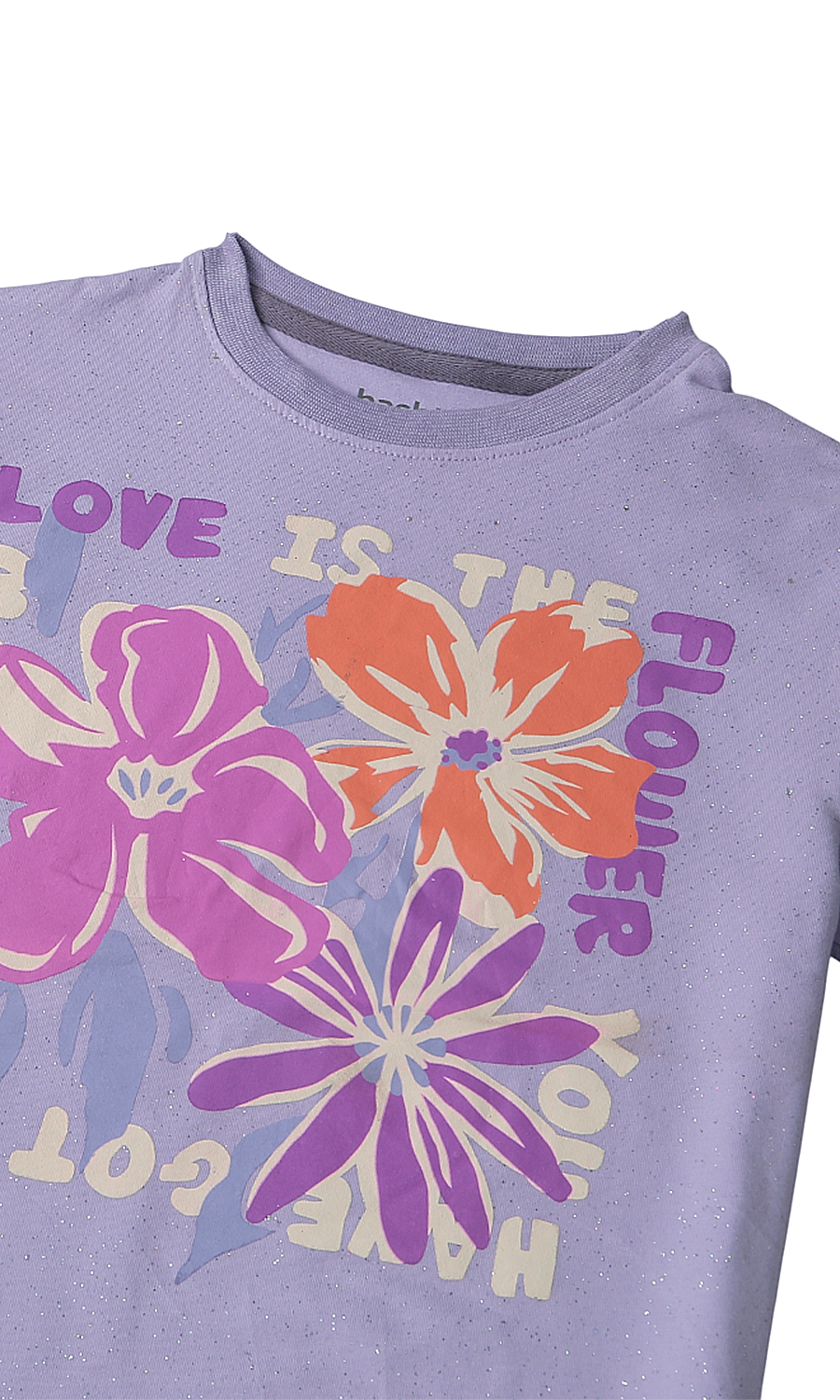 Girls Printed T-Shirt - Lilac