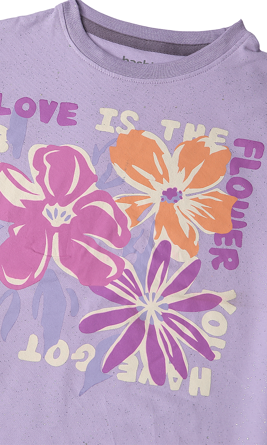 Girls Printed T-Shirt - Lilac