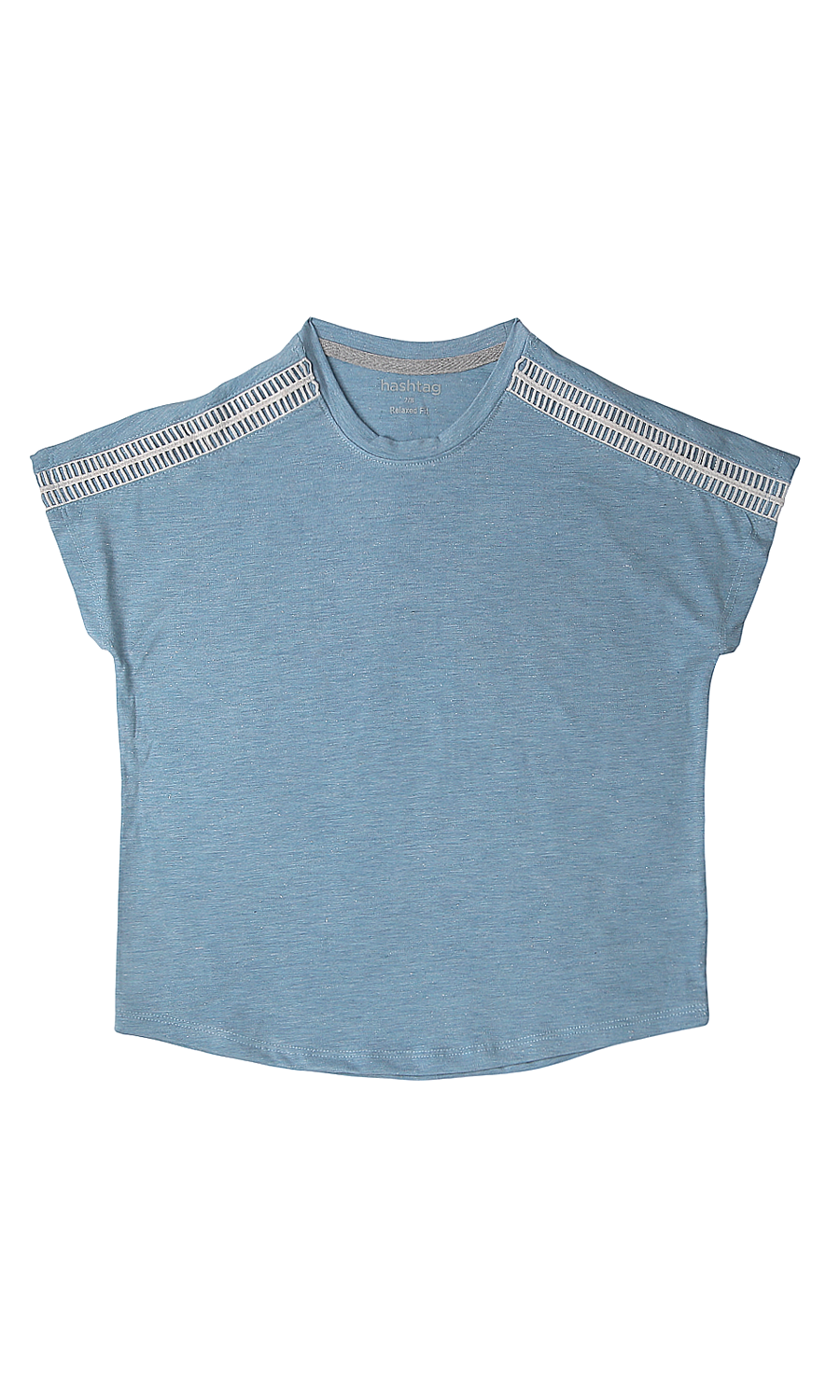 Girls Plain Tee - Blue