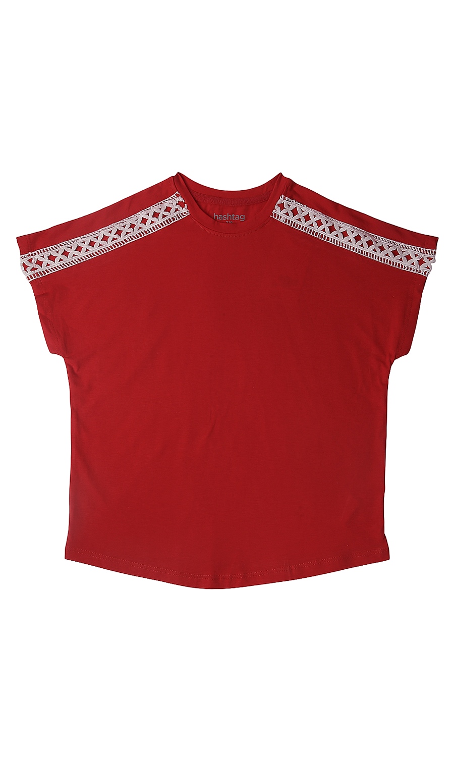 Girls Plain Tee - Red