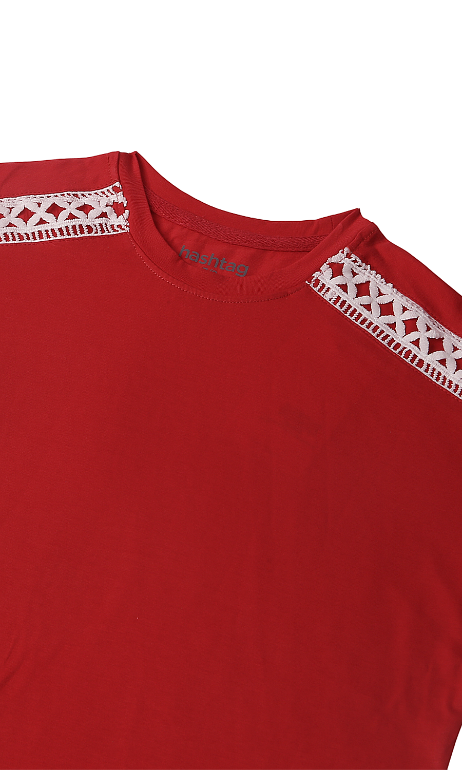 Girls Plain Tee - Red