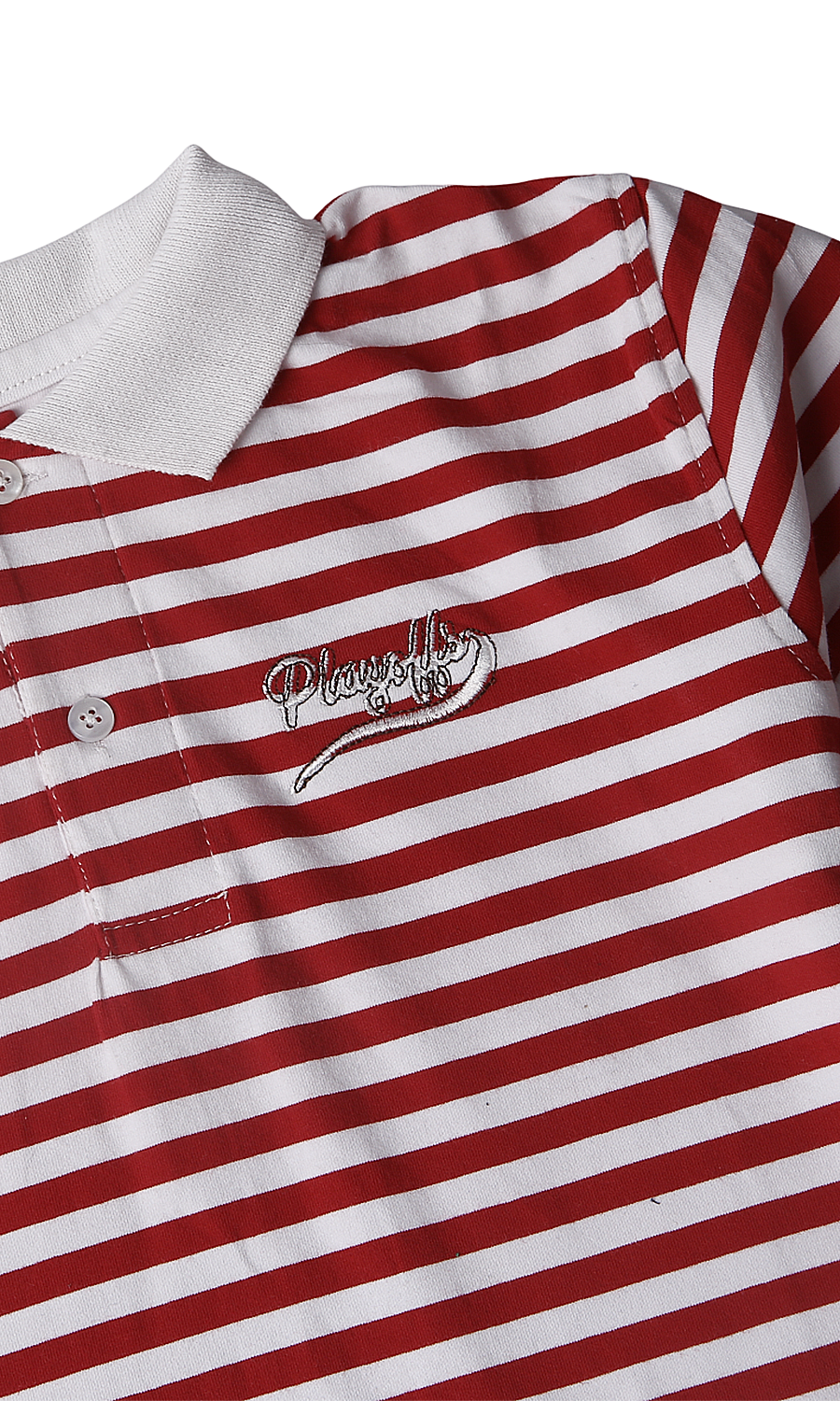 Boys Stripes Polo T-Shirt - Red