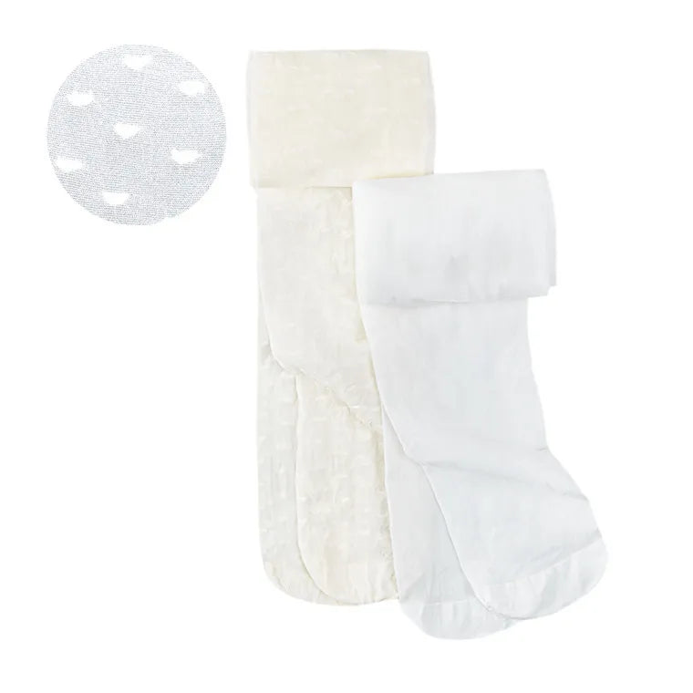 Girls' Tights, Ecru, White, Set, 2 Pcs. CC CHG2411566