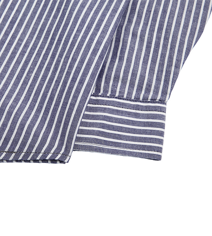 Boys Cotton Stripe Shirt - Blue