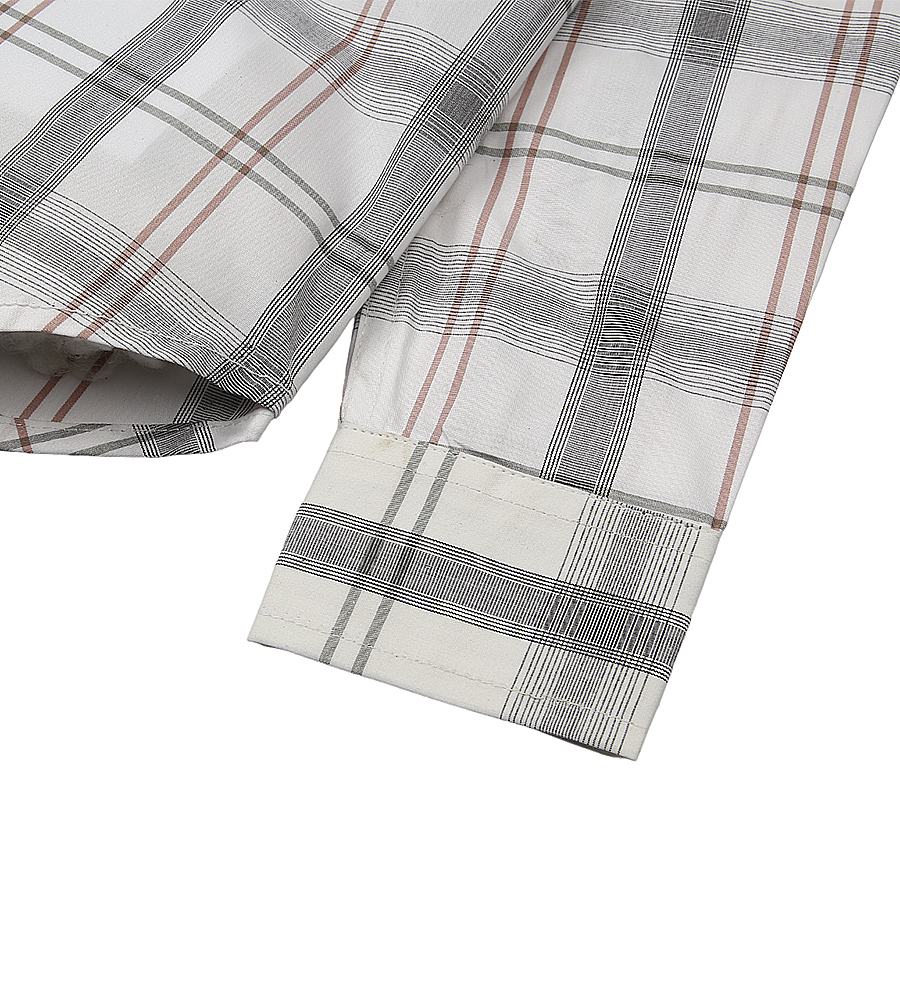 Boys Casual Check Shirt - White