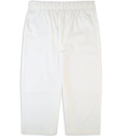 Girls Plain Trouser - White