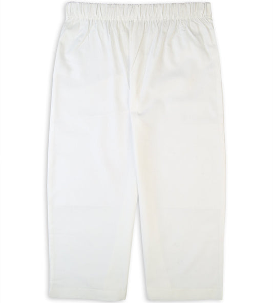 Girls Plain Trouser - White