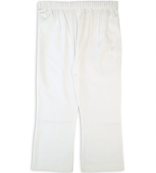 Girls Plain Trouser - White