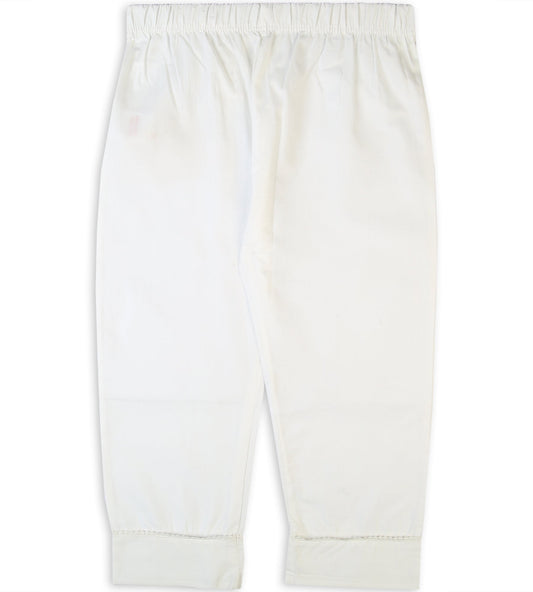 Girls Plain Trouser - White