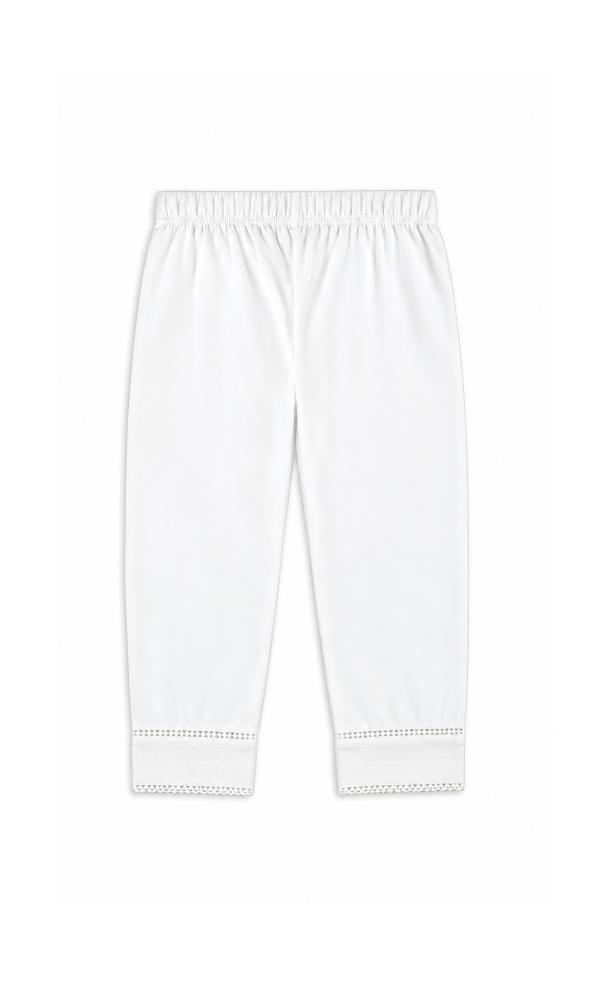 Girls Plain Trouser - White