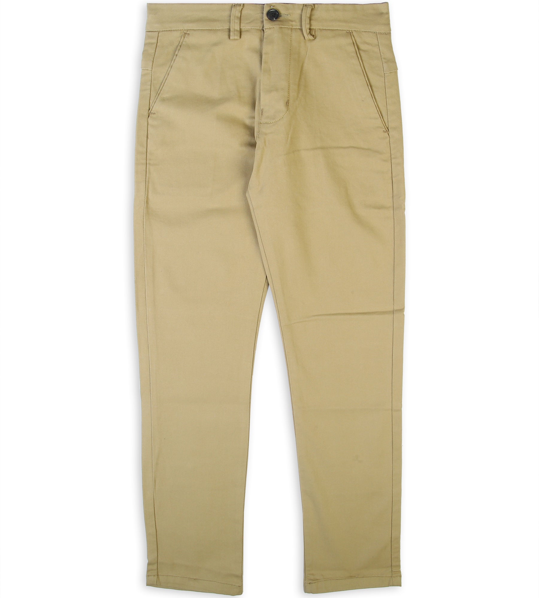 Boys Stitched Chino Pant - Khaki