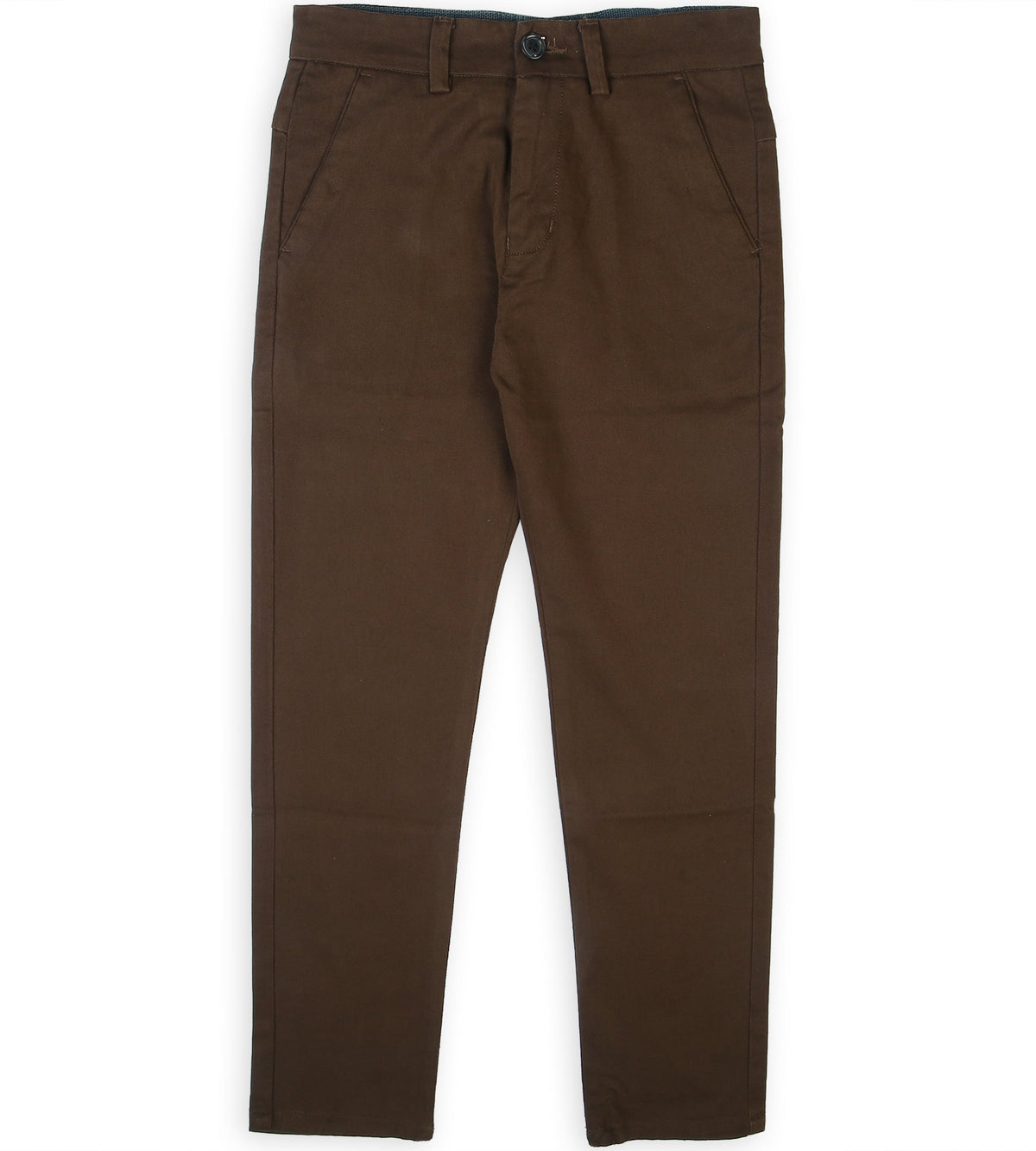 Boys Stitched Chino Pant - Coffee