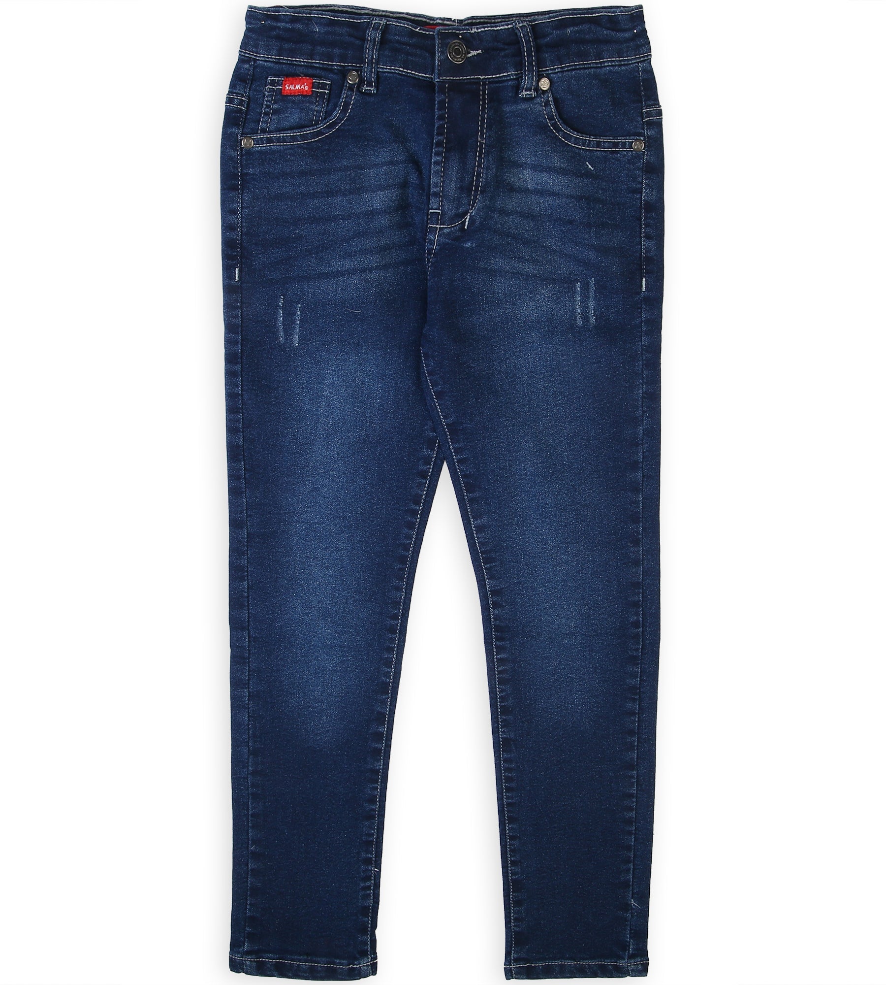 Boys Stitched Denim Pant -  Blue