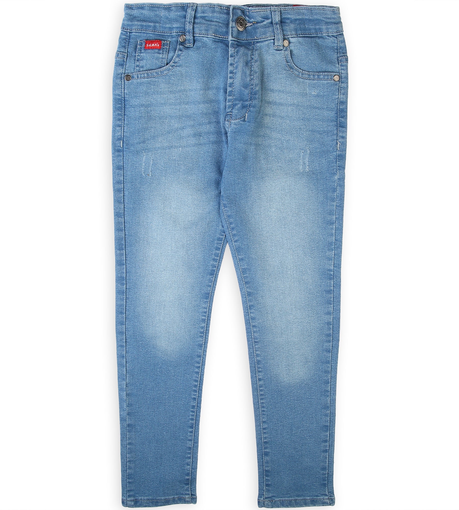 Boys Stitched Denim Pant -  Blue