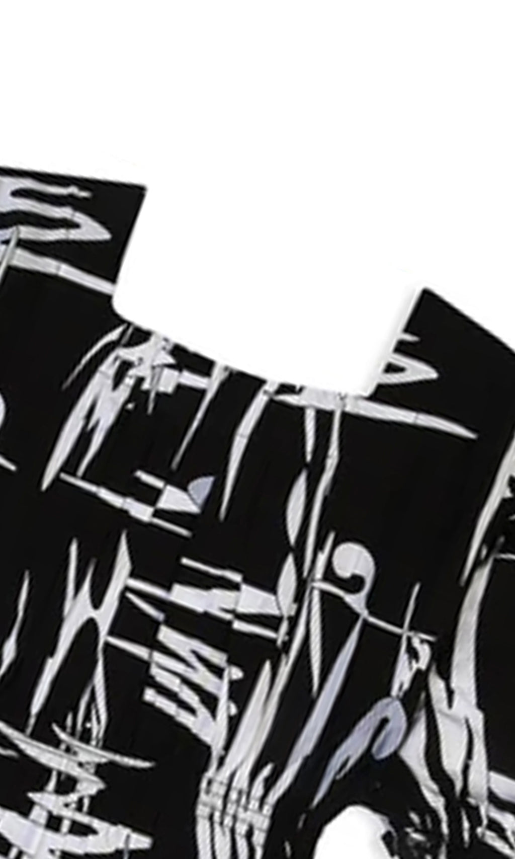 Girls Linen Printed Frock - Black