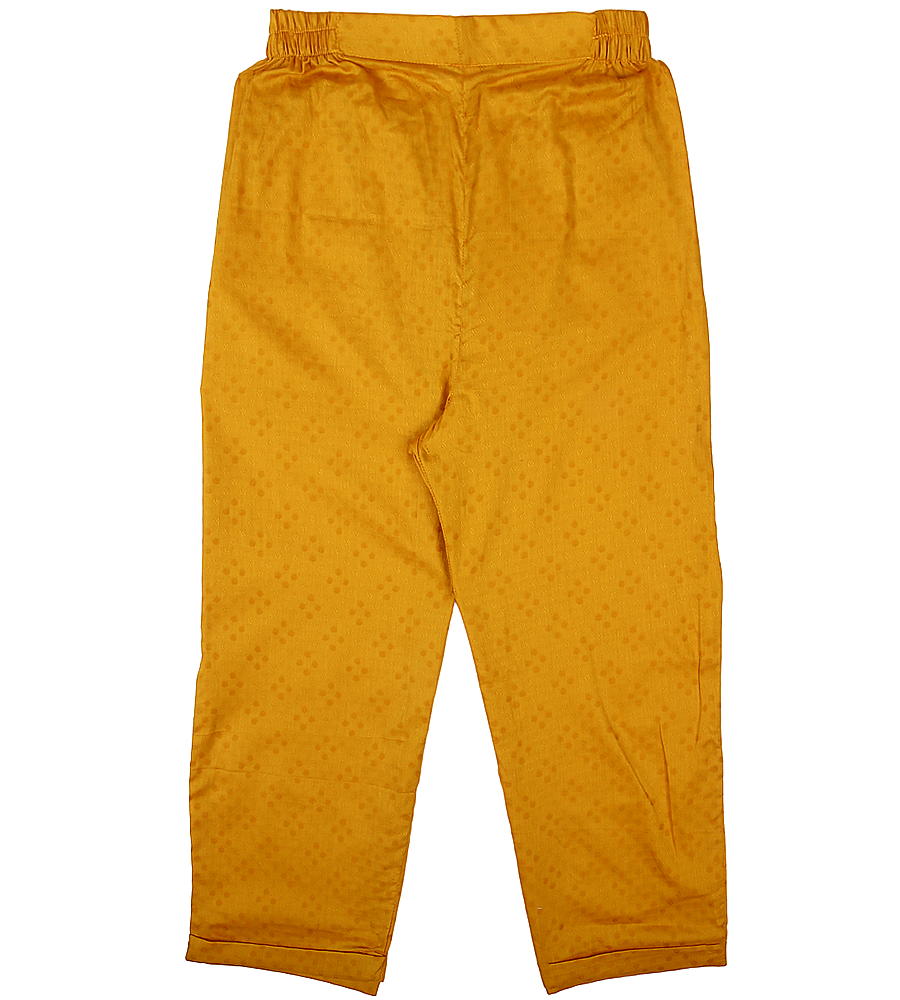 Girls Stitched Jacquard 2 PCs - Mustard