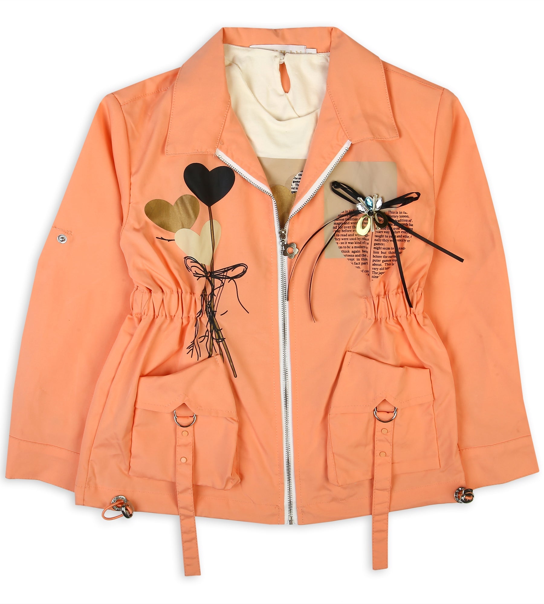 Girl's 3 PCs Suit - Orange