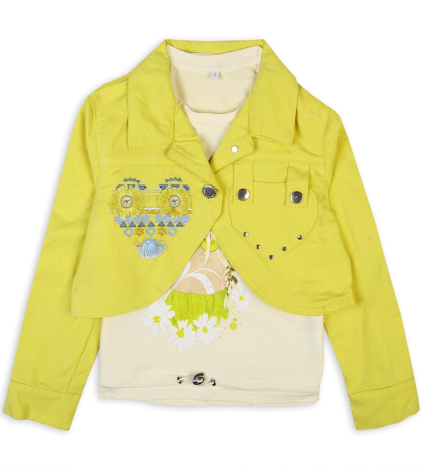 Girl's 3 PCs Suit - Yellow