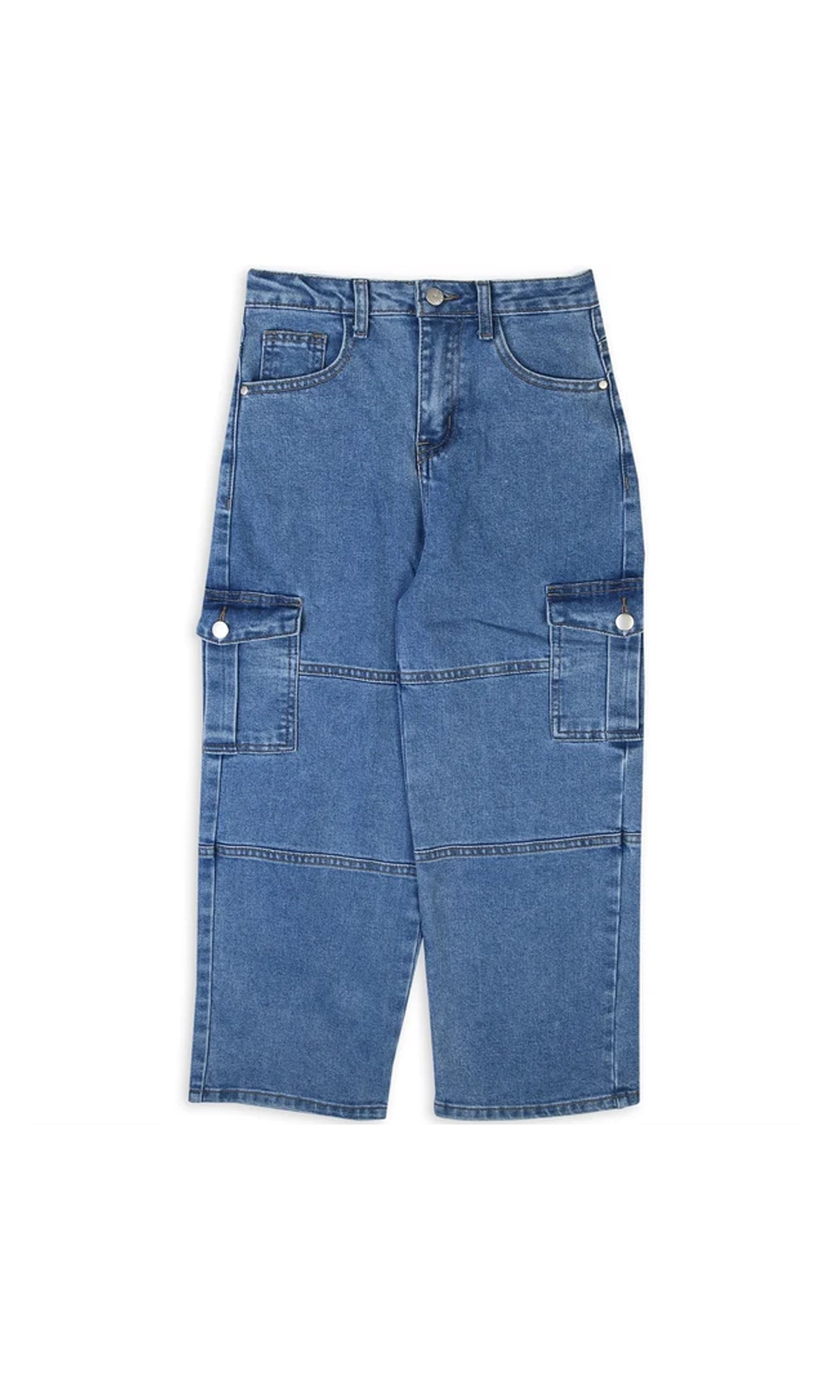 Girl's Denim Pant - Mid Blue