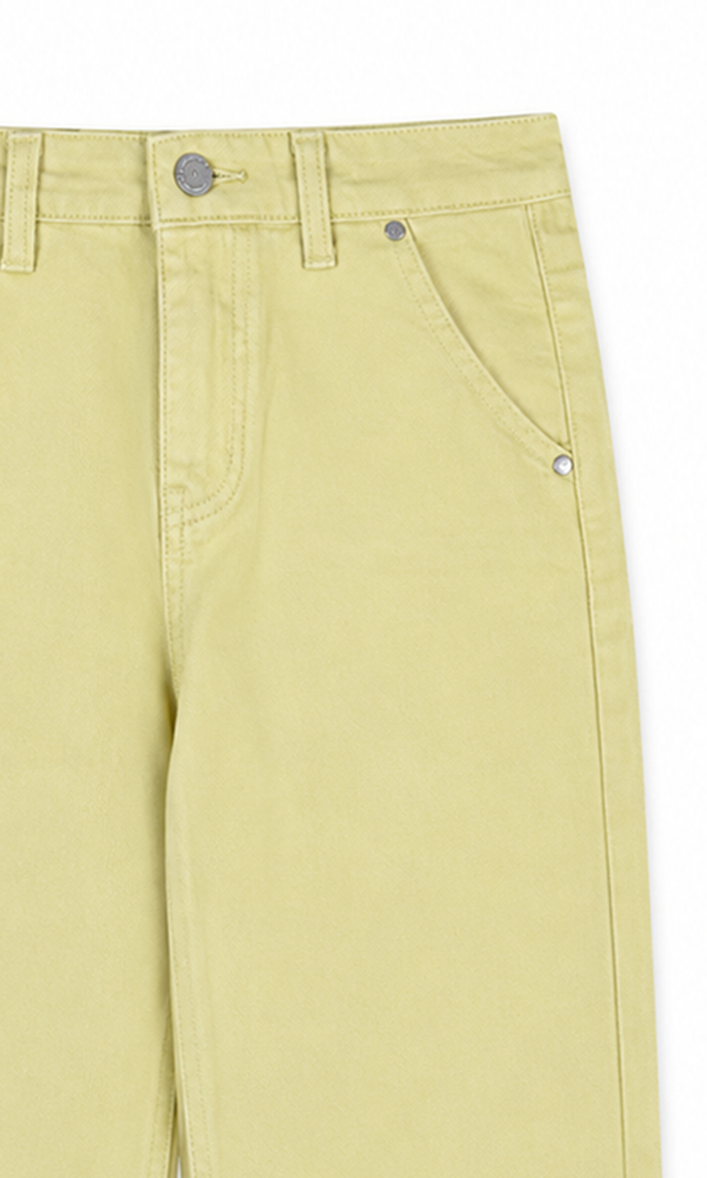 Girl's Denim Pant - Cream