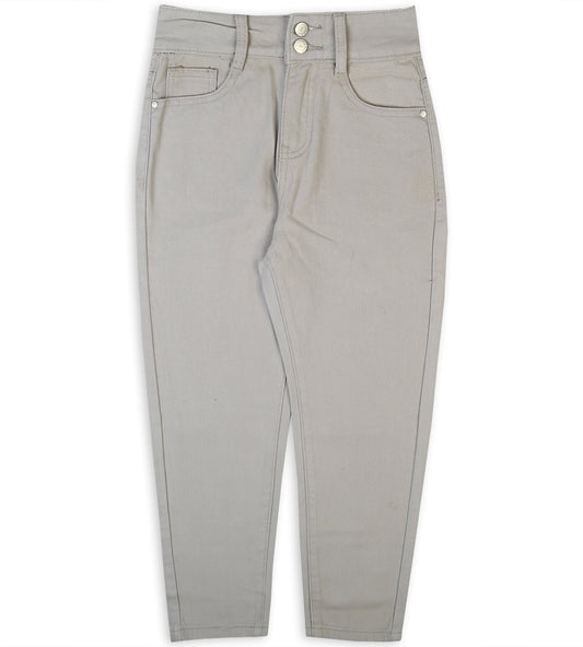 Girl's Denim Pant - Beige