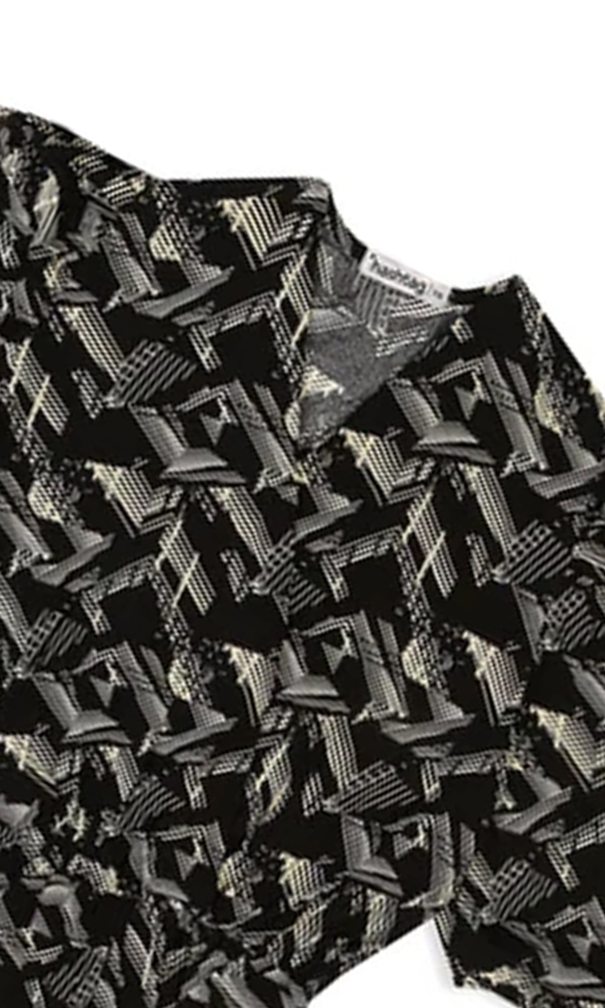 Girls Linen Printed Frock - Black