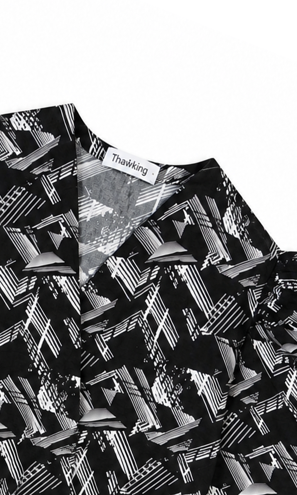 Girls Linen Printed Frock - Black