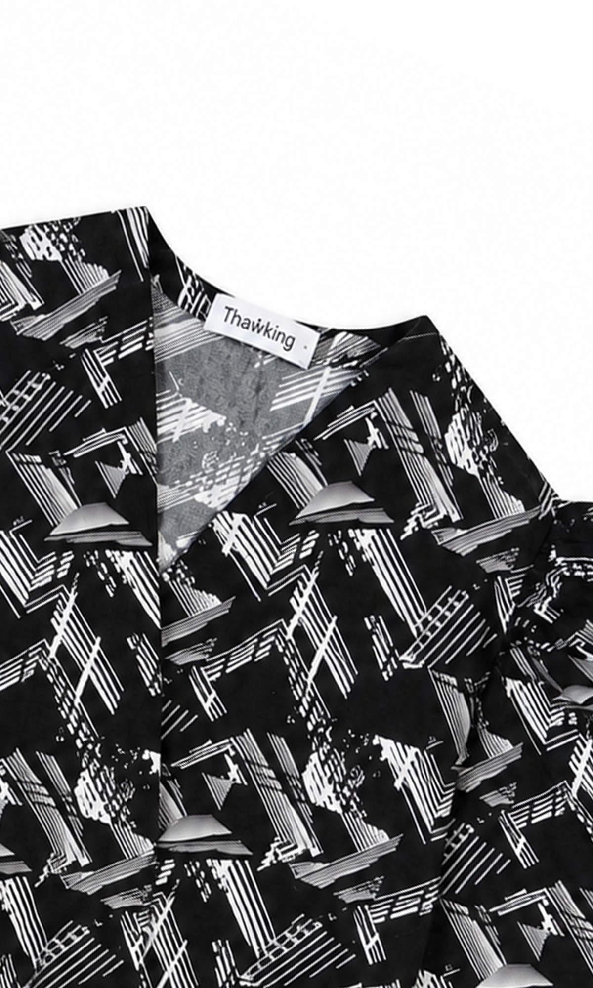 Girls Linen Printed Frock - Black
