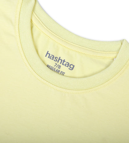 Boys Cotton Basic T-Shirt - Lemon