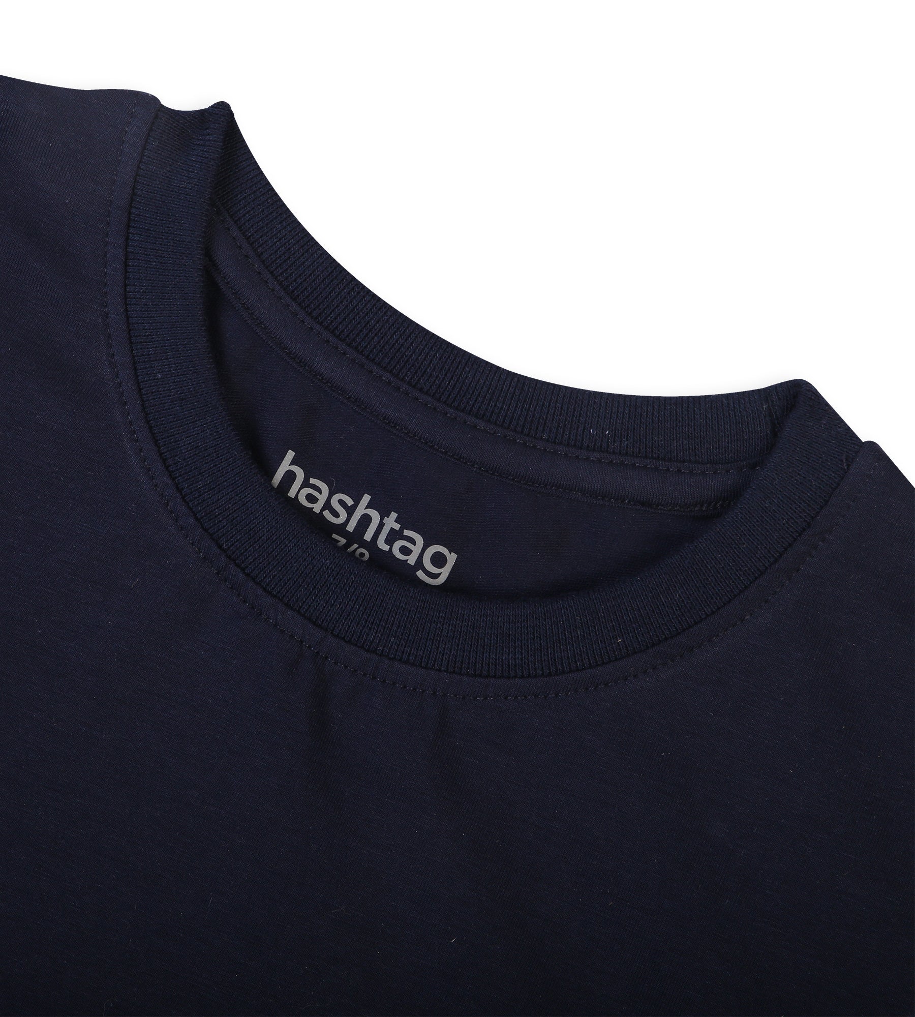 Boys Cotton Basic T-Shirt - Navy