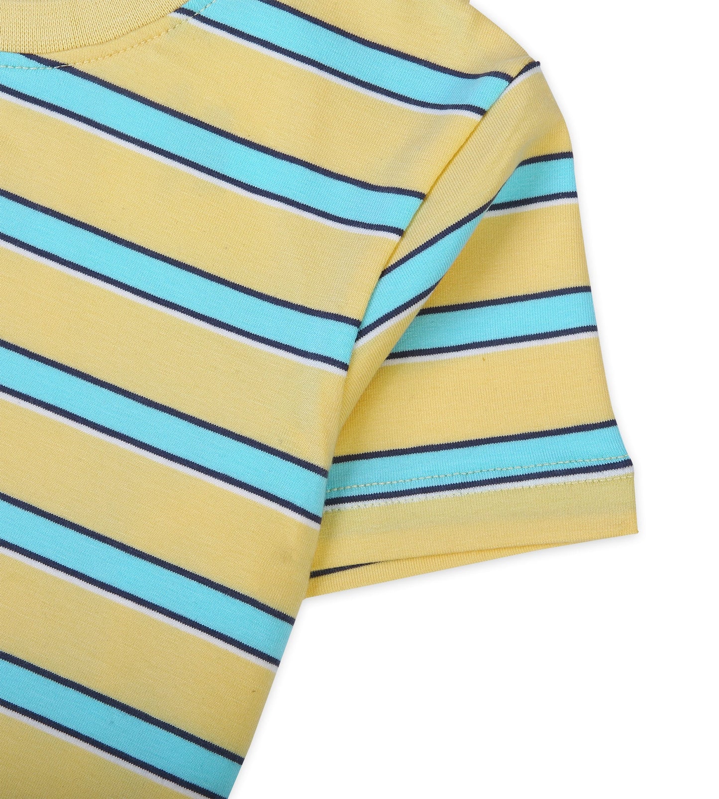 Boys Cotton Stripe T-Shirt - Yellow