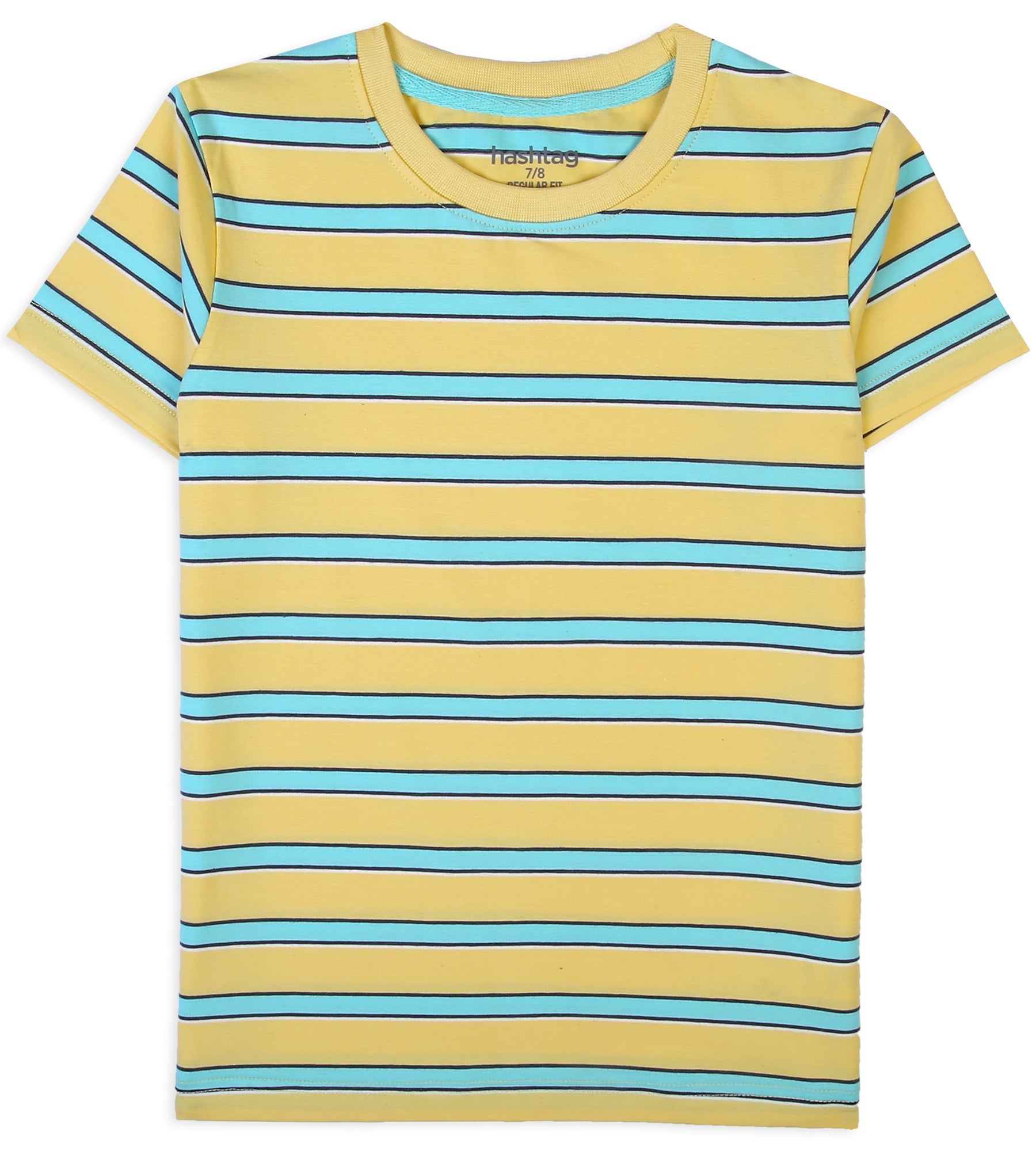 Boys Cotton Stripe T-Shirt - Yellow