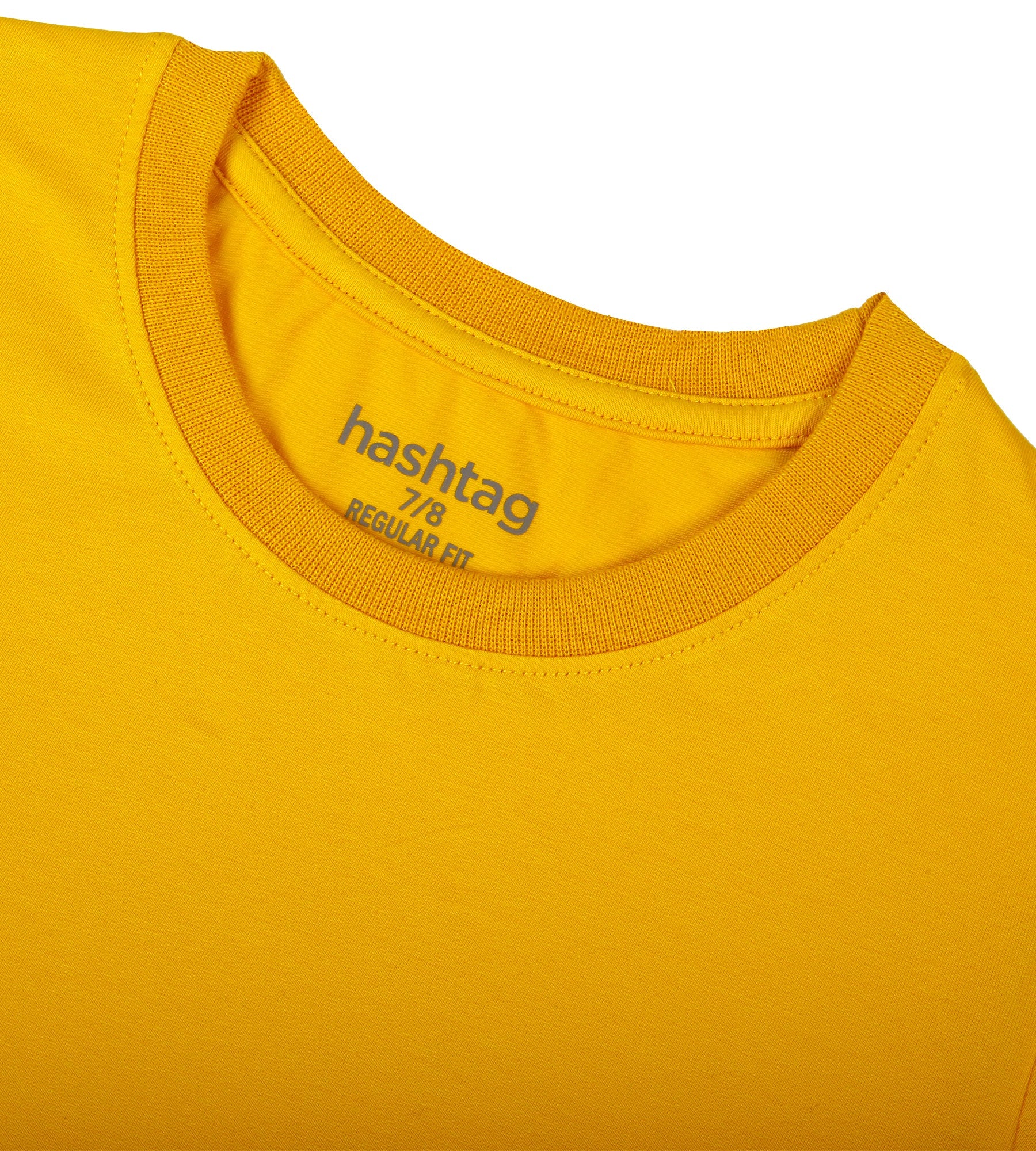 Boys Cotton Basic T-Shirt - Mustard