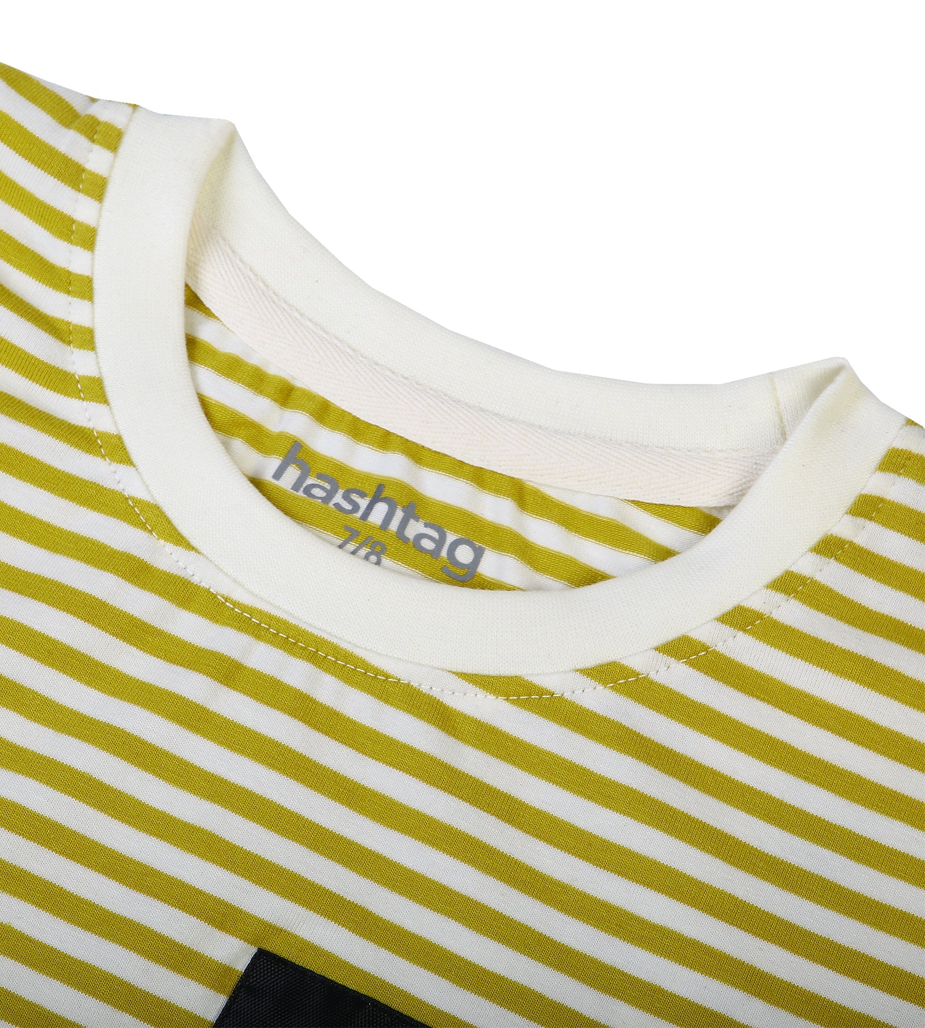 Boys Cotton Stripe T-Shirt - Mustard