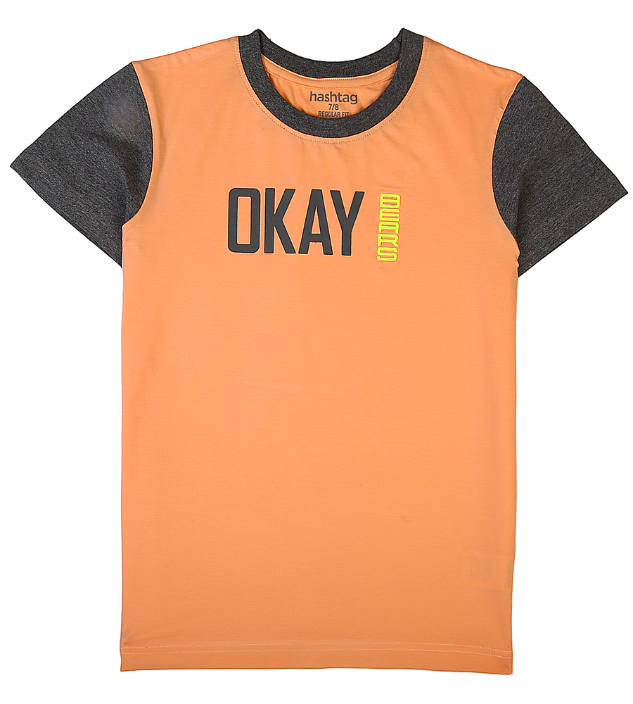 Boys Graphic T-Shirt - Peach
