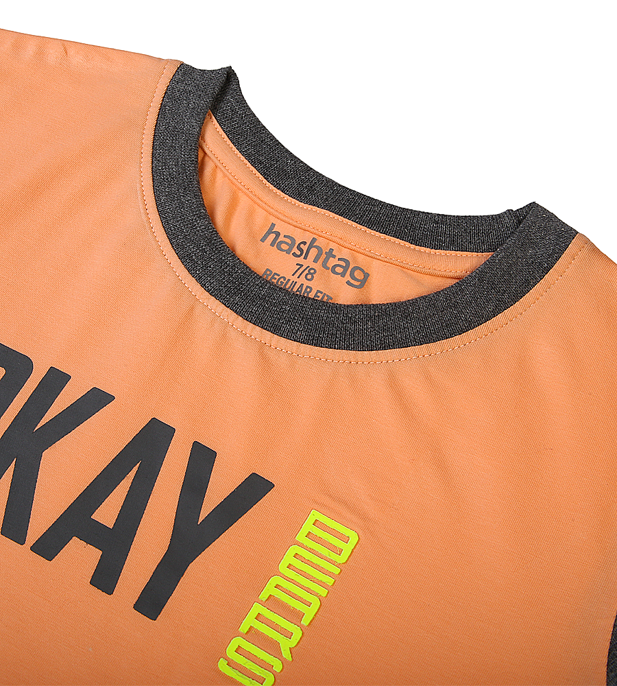 Boys Graphic T-Shirt - Peach