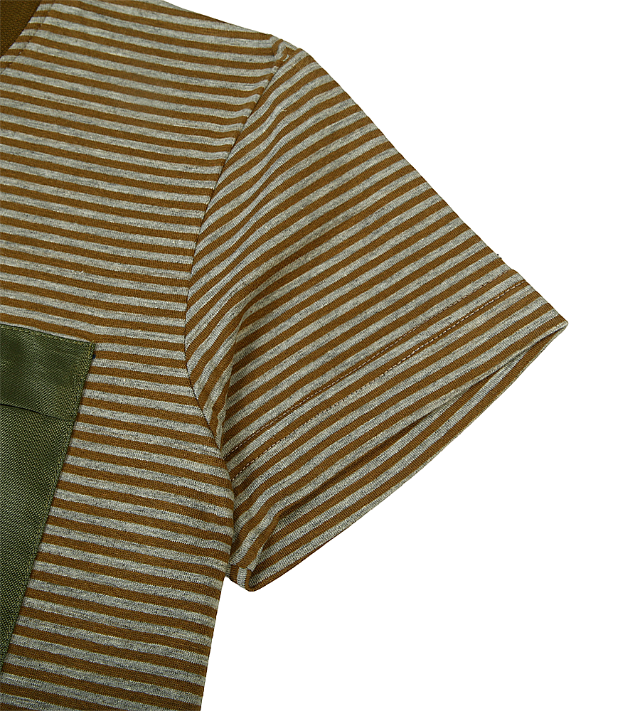 Boys Casual Striped T-Shirt - Olive