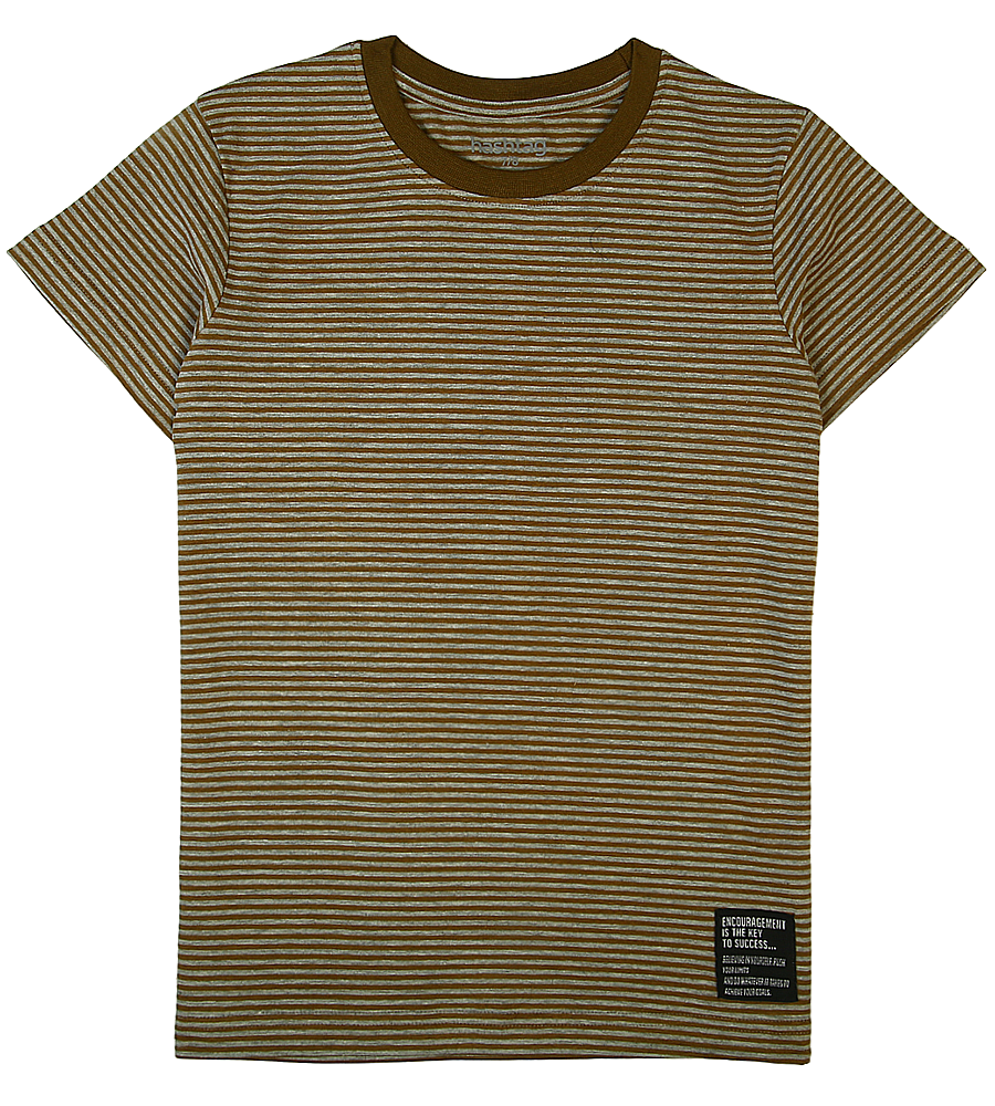 Boys Casual Striped T-Shirt - Olive