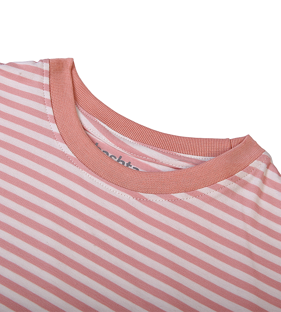 Girls Casual Striped T-Shirt - Pink