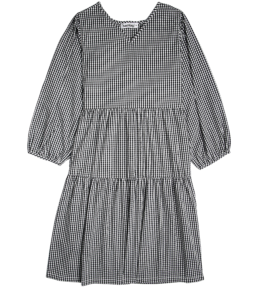 Girls Cotton Frock - Grey