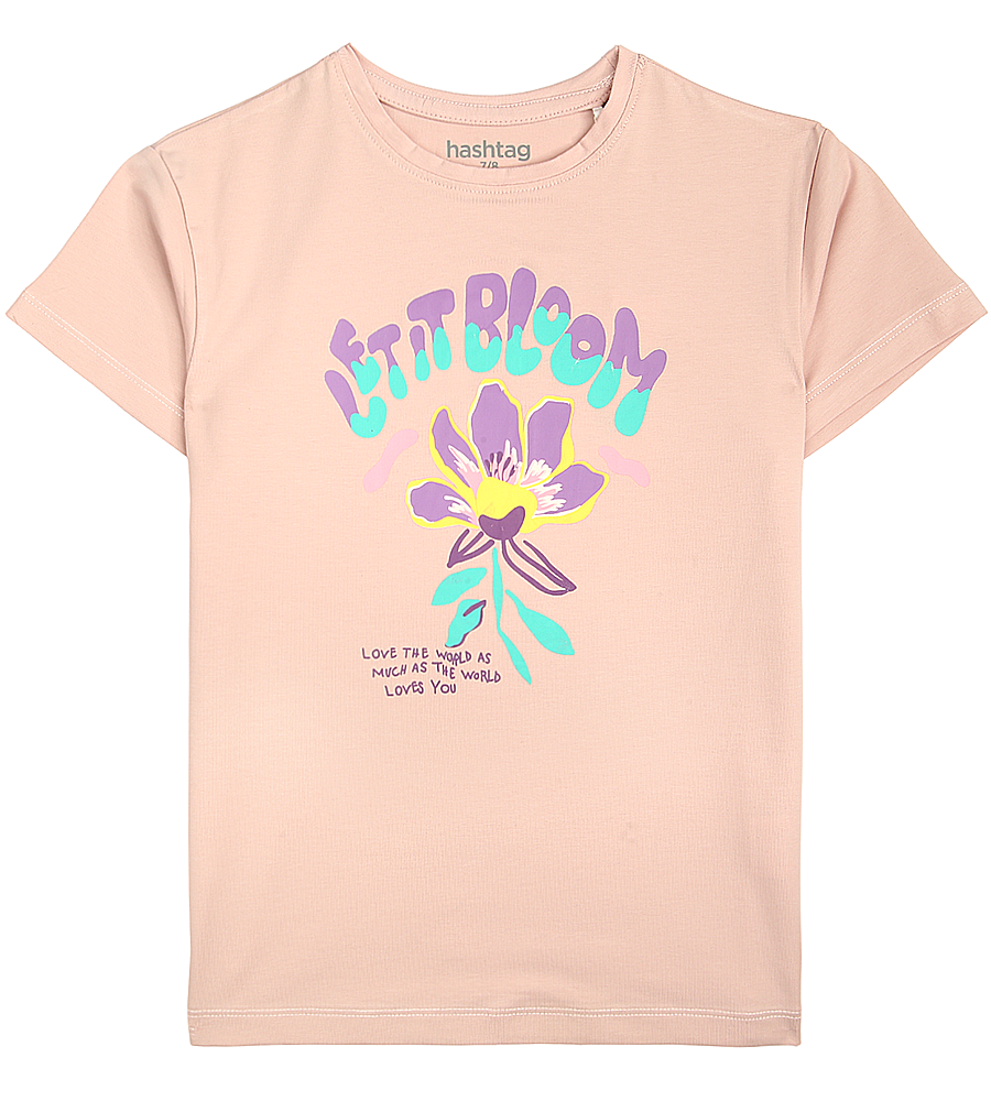 Girls Printed T-Shirt - Pink