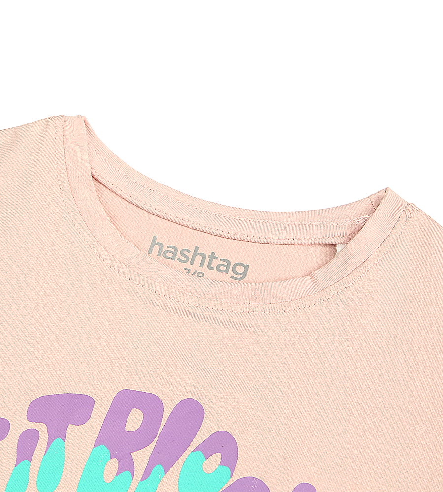 Girls Printed T-Shirt - Pink