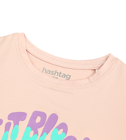 Girls Printed T-Shirt - Pink