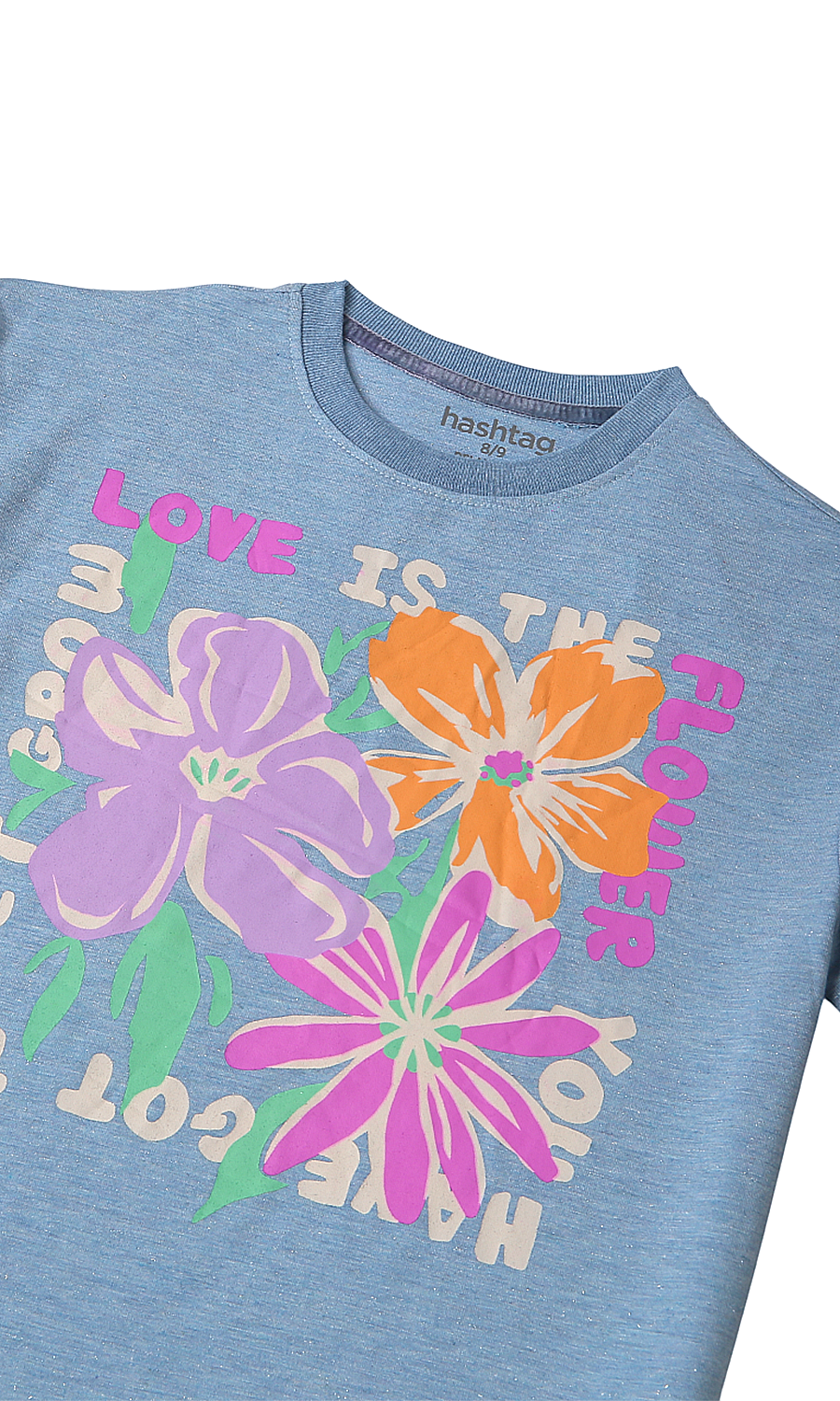Girls Printed Tee - Blue