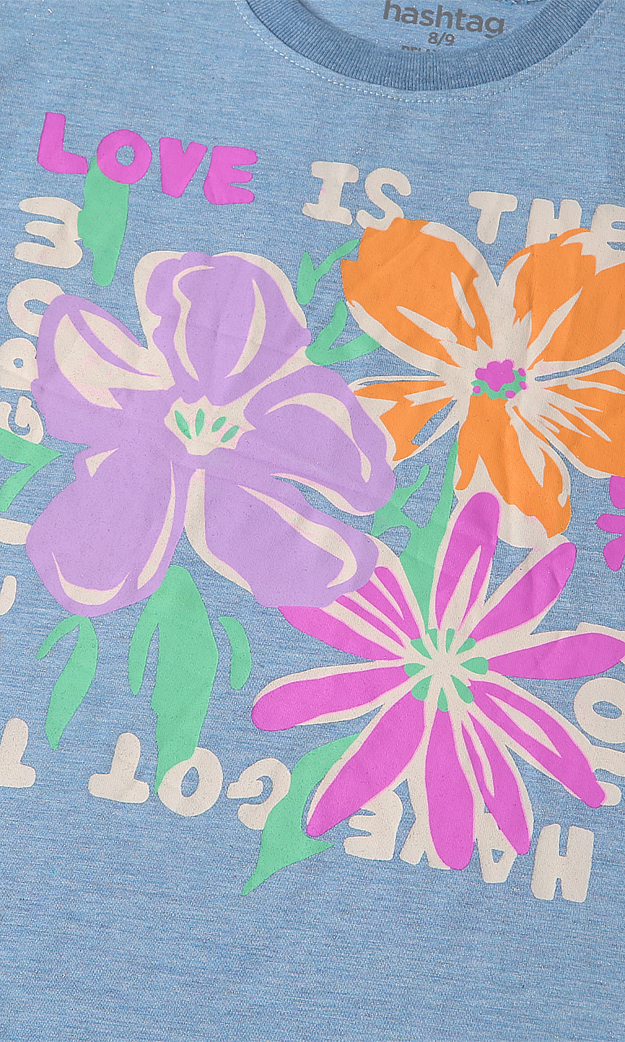 Girls Printed Tee - Blue
