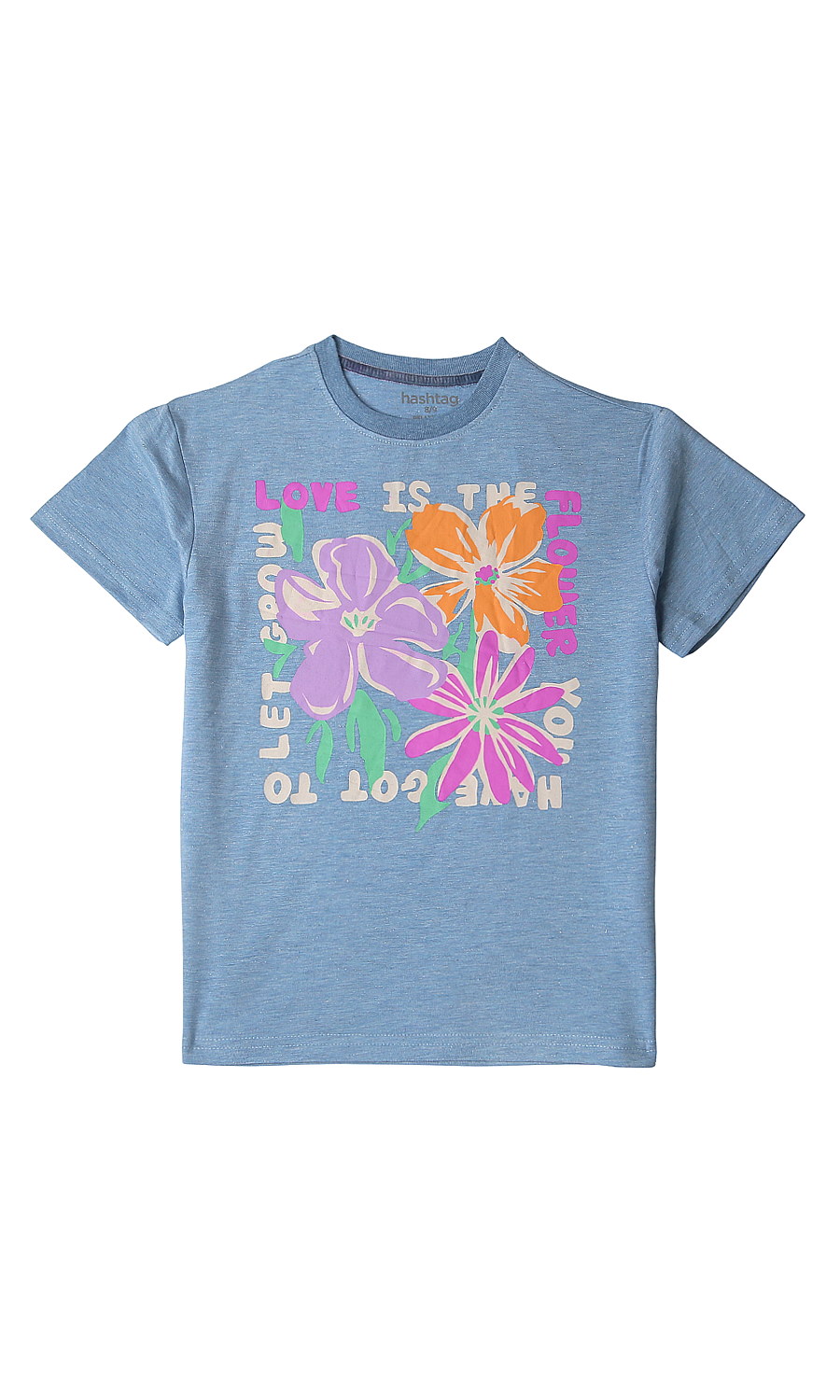Girls Printed Tee - Blue