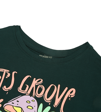 Girls Printed T-Shirt - Green