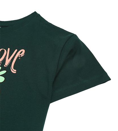 Girls Printed T-Shirt - Green